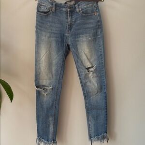 Free People Jeans with Frayed Hem